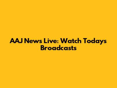 AAJ News Live: Watch Today's Broadcasts