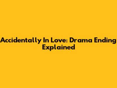 Accidentally In Love: Drama Ending Explained