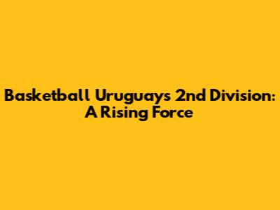 Basketball Uruguay's 2nd Division: A Rising Force