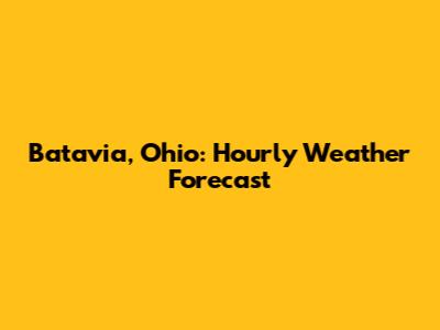 Batavia, Ohio: Hourly Weather Forecast