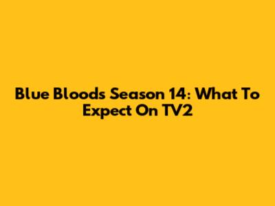 Blue Bloods Season 14: What To Expect On TV2
