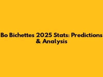 Bo Bichette's 2025 Stats: Predictions & Analysis