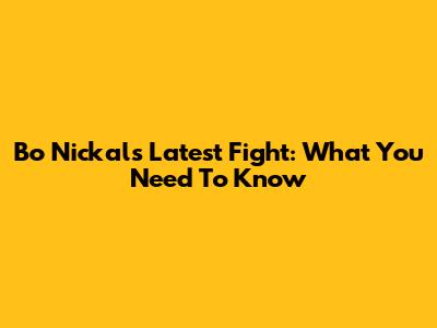 Bo Nickal's Latest Fight: What You Need To Know