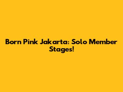 Born Pink Jakarta: Solo Member Stages!