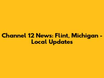 Channel 12 News: Flint, Michigan - Local Updates