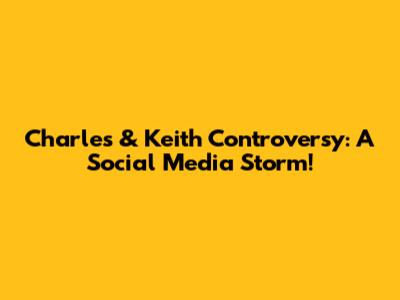 Charles & Keith Controversy: A Social Media Storm!