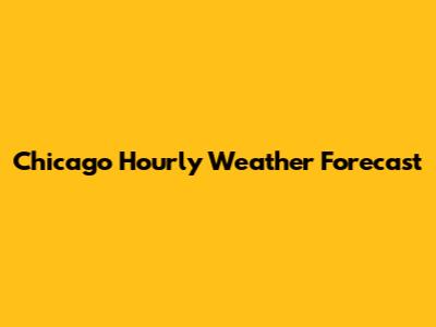 Chicago Hourly Weather Forecast