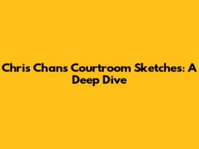 Chris Chan's Courtroom Sketches: A Deep Dive