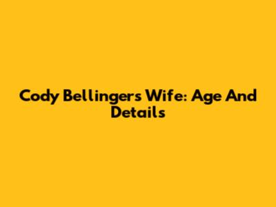 Cody Bellinger's Wife: Age And Details