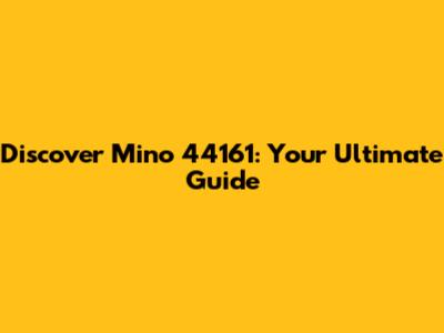 Discover Mino 44161: Your Ultimate Guide