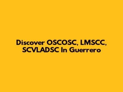 Discover OSCOSC, LMSCC, SCVLADSC In Guerrero