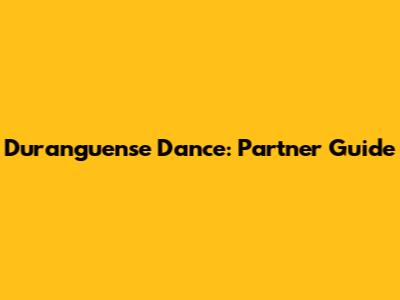 Duranguense Dance: Partner Guide