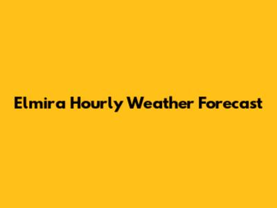 Elmira Hourly Weather Forecast
