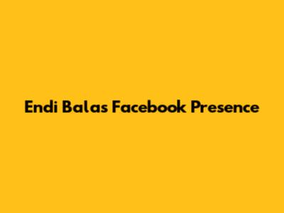 Endi Bala's Facebook Presence