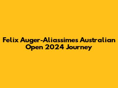 Felix Auger-Aliassime's Australian Open 2024 Journey