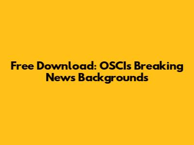 Free Download: OSCI's Breaking News Backgrounds