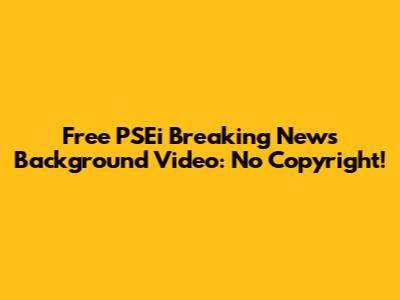 Free PSEi Breaking News Background Video: No Copyright!
