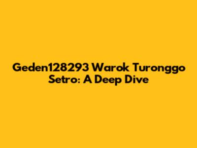 Geden128293 Warok Turonggo Setro: A Deep Dive