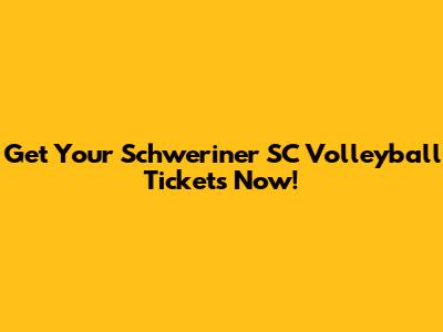 Get Your Schweriner SC Volleyball Tickets Now!