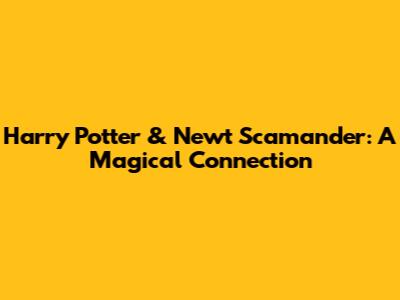 Harry Potter & Newt Scamander: A Magical Connection