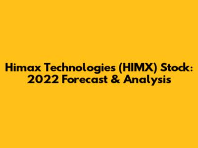 Himax Technologies (HIMX) Stock: 2022 Forecast & Analysis