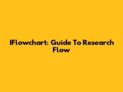 IFlowchart: Guide To Research Flow