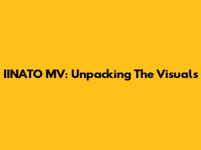 IINATO MV: Unpacking The Visuals