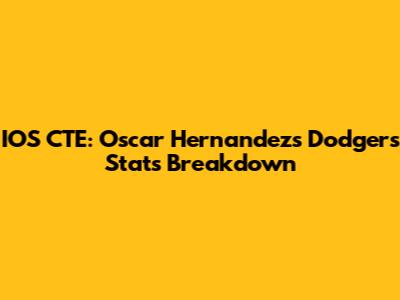 IOS CTE: Oscar Hernandez's Dodgers Stats Breakdown