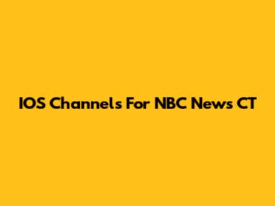 IOS Channels For NBC News CT