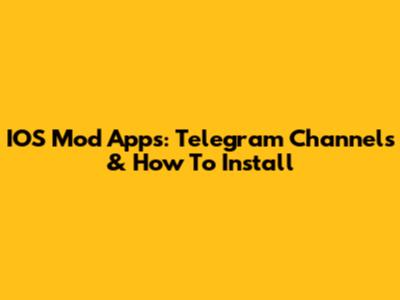 IOS Mod Apps: Telegram Channels & How To Install
