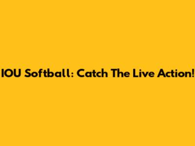 IOU Softball: Catch The Live Action!