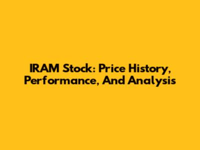 IRAM Stock: Price History, Performance, And Analysis