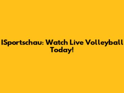 ISportschau: Watch Live Volleyball Today!