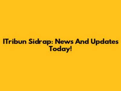 ITribun Sidrap: News And Updates Today!