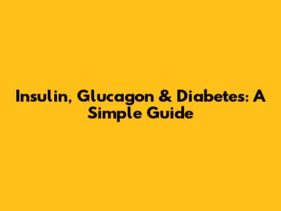 Insulin, Glucagon & Diabetes: A Simple Guide