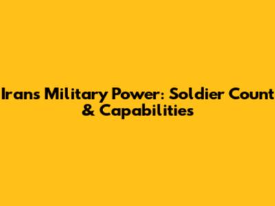 Iran's Military Power: Soldier Count & Capabilities