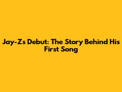 Jay-Z's Debut: The Story Behind His First Song