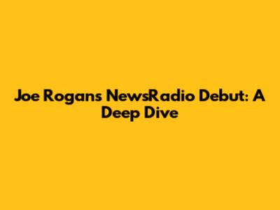 Joe Rogan's NewsRadio Debut: A Deep Dive