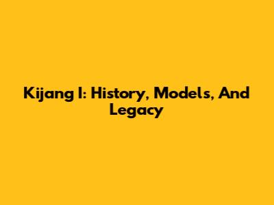 Kijang I: History, Models, And Legacy