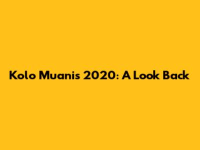 Kolo Muani's 2020: A Look Back