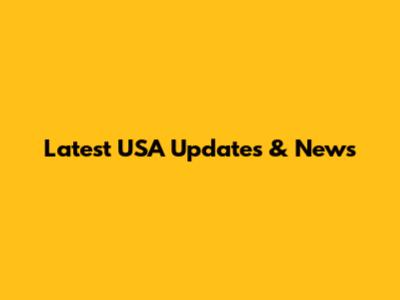 Latest USA Updates & News