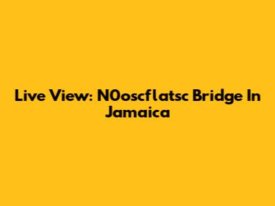 Live View: N0oscflatsc Bridge In Jamaica