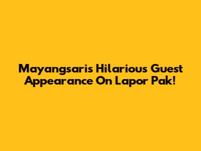 Mayangsari's Hilarious Guest Appearance On Lapor Pak!