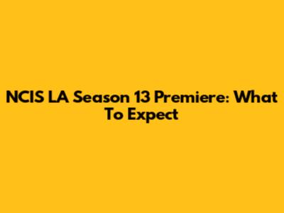 NCIS LA Season 13 Premiere: What To Expect
