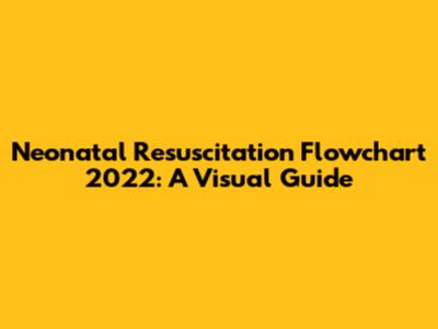 Neonatal Resuscitation Flowchart 2022: A Visual Guide