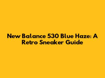 New Balance 530 Blue Haze: A Retro Sneaker Guide