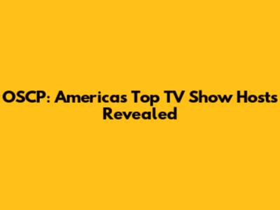 OSCP: America's Top TV Show Hosts Revealed