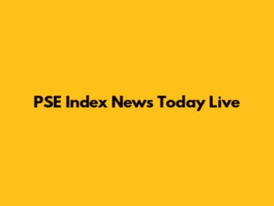 PSE Index News Today Live