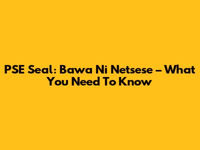 PSE Seal: Bawa Ni Netsese – What You Need To Know