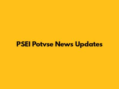 PSEI Potvse News Updates